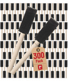 Bates- Foam Paint Brushes, 1 Inch, 300 Pack, Foam Brushes for Painting with Lightweight Wooden Handles
