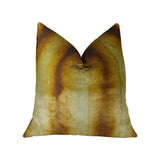 Plutus Brands Plutus Sheared Chinchilla Handmade Throw Pillow, 18 X 18, Gold Beige Brown