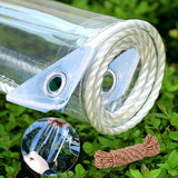 Clear Tarps Heavy Duty PVC, Transparent Tarp Durable Waterproof Dustproof Windproof, Tarpaulin with Grommets & Ropes for Greenho