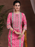 Libas Women'S Crepe Regular Kurta (29260_Peach Peach L