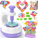 PERRYHOME Fabric Flower Bouquets Toys, 300+ Pcs DIY Flower Making Kit, 2 Gameplays Educational Arts & Crafts for Kids, Reusable 