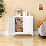 UNICOLY Sideboard Buffet Cabinet, 33 H Sideboard Buffet Storage Cabinet with Doors and Shelves, Coffee Bar, Metal Side Board Cab