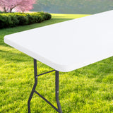 Spotjoy Rectangle Table Cloth, Waterproof Elastic Fitted Tablecloth for 4 Foot Folding Tables, Washable Polyester Tablecloths fo