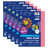 Tru-Ray Construction Paper, Shocking Pink, 9 x 12, 50 Sheets Per Pack, 5 Packs