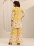 Libas Women'S Cotton Co-Ords Set (400635_Yellow_2Xl)