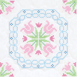 Jack Dempsey Needle Art Xx Lace Tulips White 18 Quilt Blocks