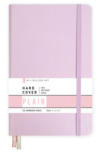 Minimalism Art, Premium Hard Cover Notebook Journal, Classic 5 x 8.3, 122 Numbered Pages, Gusseted Pocket, Ribbon Bookmark, 