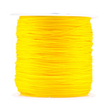 Mandala Crafts Nylon Satin Cord for Jewelry Making - 0.8mm 109 Yards Nylon Yellow Strings Rattail Chinese Knotting Cord for Brac