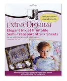 Jacquard Ink Jet Fabric 8.5 x 11 Silk Organza Sheets (5 Pack)