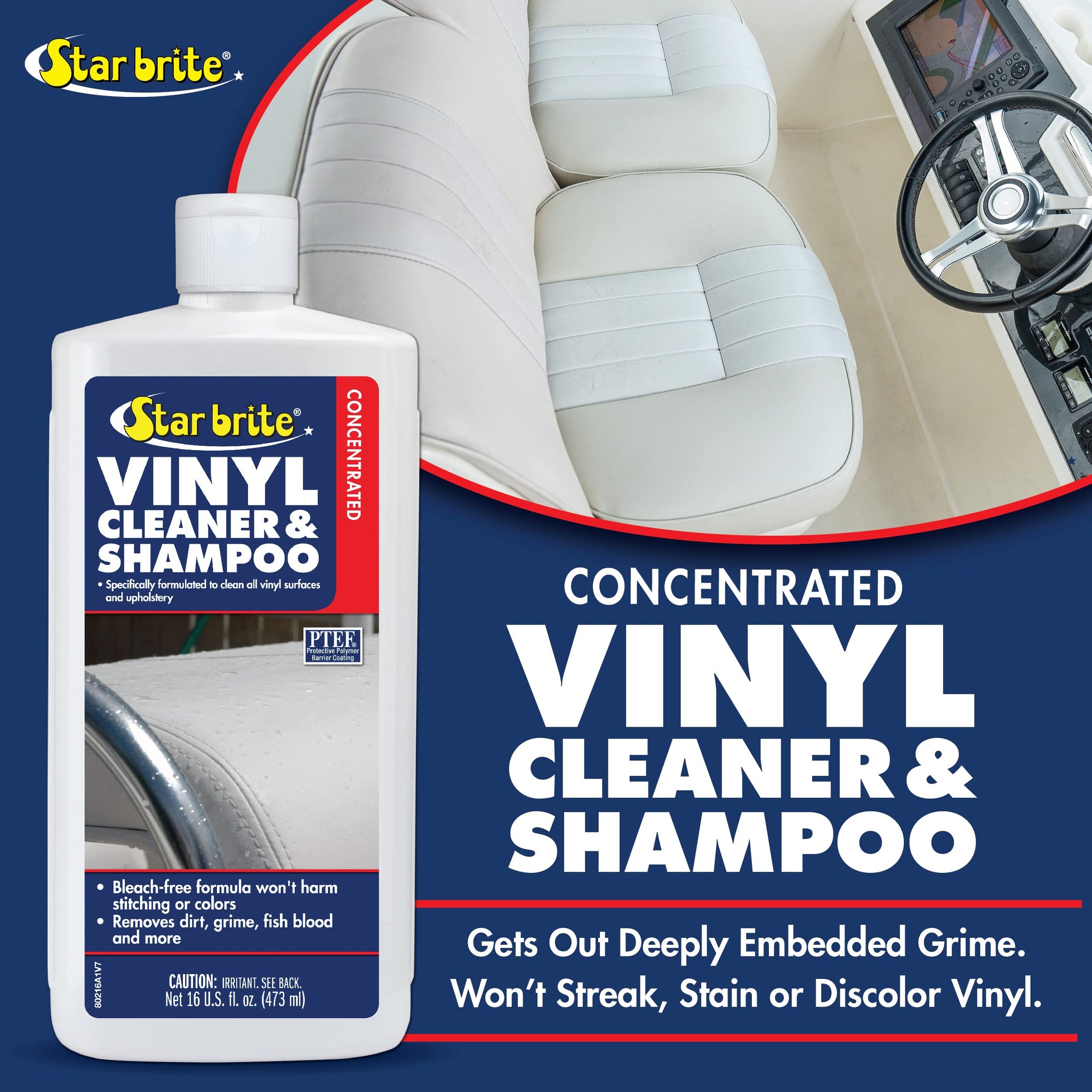 Star Brite Concentrated Vinyl Cleaner & Shampoo - 16 Oz (080216P)