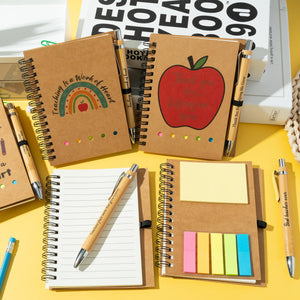 ANGOLIO 12Pcs Teacher Appreciation Gift Inspirational Bulk Spiral Notebook Thank You Gift for Teachers from Students Inspiration