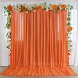 10ft x 10ft Orange Backdrop Curtains, Wrinkle-Free Sheer Chiffon Fabric Photo Backdrop Drapes for Wedding Arch Party Ceremony St