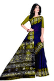 Tamaira Fashion Womens Plain Weave Pure Cotton Saree Without Blouse Piece (1920_Dark Blue)