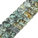 20mm African Turquoise Fashion Flat Rectangle Loose Beads Double Holes DIY Jewelry Making Strand 8