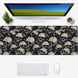 Skull Gaming Mouse Pad, Desk Mat, Non-Slip Rubber Base Cool Aesthetic MousePads for Computer Laptop Keyboard Office School Home 