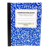 School Supply Boxes | Blue, WideRuled Composition Notebooks | 4 Pack | 100 Sheets, 200 Pages Per Pack