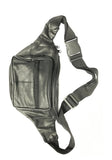 Soft Black Leather Travelling Waist Bag