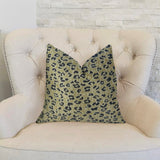 Plutus Brands Plutus Soft Cheetah Handmade Throw Pillow, 20 X 20, Cream/Black