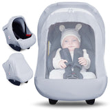 Metplus 2-in-1 Baby Car Seat Canopy, Multi Use Privacy Sun Shade, Protect Baby's Safety with Style, Infant Carrier Covers for Bo