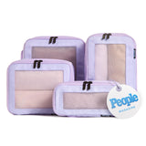Aerotrunk Compression Packing Cubes For Travel, 4Pack, Purple