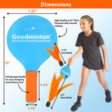 VIAHART Goodminton - The Worlds Easiest Racquet Game - an Indoor Outdoor Year-Round Fun Paddle Game Set for Boys, Girls, and Peo
