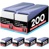 1200 Card Sleeves Top Loaders for Cards, 3 x 4 Hard Plastic Toploaders, Baseball Card Protectors, Trading Card Holder for Footba