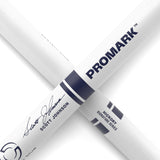 Promark Drum Sticks - Scott Johnson Drumsticks - Drum Sticks Set - Wood Tip - Painted White Hickory Drumsticks - Consistent Weig