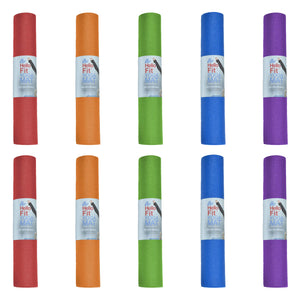 Hello Fit 10-Pack Yoga Mat, 68 x 24 Non Slip Exercise Mat, 4mm Thick Gym Mat for Fitness and Stretching, Bulk Non Toxic Yoga