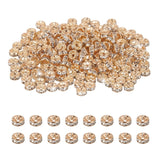 PATIKIL 4mm Rondelle Spacer Bead, 200 Pcs Crystal Rhinestone Loose Bead Spacers for Jewelry Making, DIY Bracelets, Necklace, Ros
