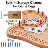 Mainstreet Classics Wooden ''29'' Cribbage Board Game Set