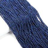155pcs 2mm Natural Lapis Lazuli Stone Loose Round Beads Gemstone Smooth Samll Spacer Beads for jewerly Making Bracelet Necklace