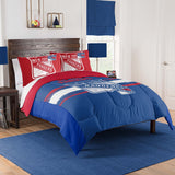 NORTHWEST Officially Licensed New York Rangers NHL Team Comforter Set - Microfiber Full/Queen Comforter & Sham with Hockey Logo 