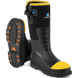 Trudave Steel Toe Rubber Boots for Men with Steel Shank, Anti Slip Waterproof Mens Mud Boots Hunting Work Boots, Durable Rain Bo