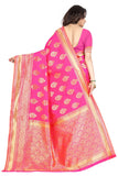 Sugathari Womens Banarasi Saree Pure Kanjivaram Silk Saree Soft New Ladies 2023 Design Wear Pattu Sarees Latest Cotton Party Sari Collections With Blouse Piece For Wedding Sadi (Pari 6 Pink Gold)