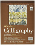 Strathmore STR- 50 Sheet Tape Bound Calligraphy Pad, 8.5 by 11, White