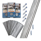 Palisade 23.2 in. x 11.1 in. Interlocking Vinyl Tile Shower and Tub Surround Kit in Carrara Marble