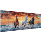 SKRYUIE 5D Large Diamond Painting Kits Horse - DIY Diamond Art Kits for Adults Animal, Full Round Drill - Crystal Embroidery Cro