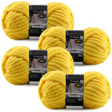 4-Pack Chunky Yarn for Crocheting Blankets & Big Projects - 14oz/152.8yd Total, Ultra Soft & Bulky Chenille Yarn, Perfect for Bl