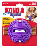 KONG Squeezz Flex Ball - Flexible Treat & Chew Holder for Dogs - Interactive Dog Toy for Fetch, Floating, & Travel - Holds Treat