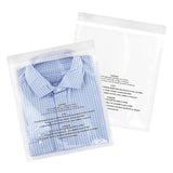 iMailer - 100 Pcs - 12 x 15 Poly Bags with Suffocation Warning Self Seal- Clear Shipping Bags 1.6 Mil for Clothing, Shirts, Pack