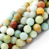 Gemstone Beads for Jewelry Making, Sold per Bag 5 Strands Inside, Mix-Color Amazonite 8mm