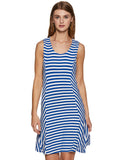 U.S. Polo ASSN. Womens Cotton Knee-Length Cut-Out Dress, blue, XL