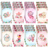 Yeaqee 24 Packs Mini Tea Party Favors Notebooks Floral Tea Party Notepads Set Vintage Teapot Spiral Pocket Notepads Memo Spiral 