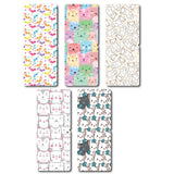 woopme Set of 5 Magnetic Cute Cats Bookmark for Book Lovers Readers Students Gift Magnetic Page Clips Folding