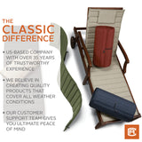 Classic Accessories Storigami Water-Resistant 72 X 21 Inch Chaise Lounge Cushion, Heather Indigo, Patio Cushion