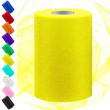 Swpeet 6 Inch by 100 Yards Tulle Fabric Roll, Fabric Spool Tulle Ribbon, Net Polyester Spool Ideal for DIY Handmade Birthday Par