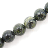 Malahill semiprecious Stone Beads for Jewelry Making, Sold per Bag 5 Strands Inside, Green Serpentine 10mm
