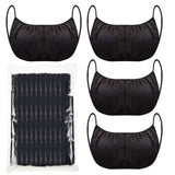 Janmercy 50 Pcs Disposable Bras for Women Disposable Nonwoven Spa Top Garment Underwear Individually Pack Brassieres (Black)