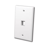 Multimedia Keystone Wall Plate 1 Port White