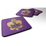 Caroline'S Treasures 8205-2Fc Tiger Football Fleur De Lis Foam Coasters (Set Of 4), 3.5 H X 3.5 W, Multicolor